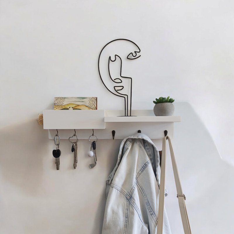Handmade Wall Organizer – Eco-Friendly Pine Wood, Custom Colors - 其他家具 - 木頭 