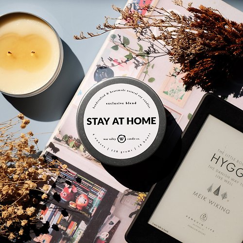 waxvalley Soy Candle Stay at Home Blend Travel Tin - Geranium, Patchouli & Lavender