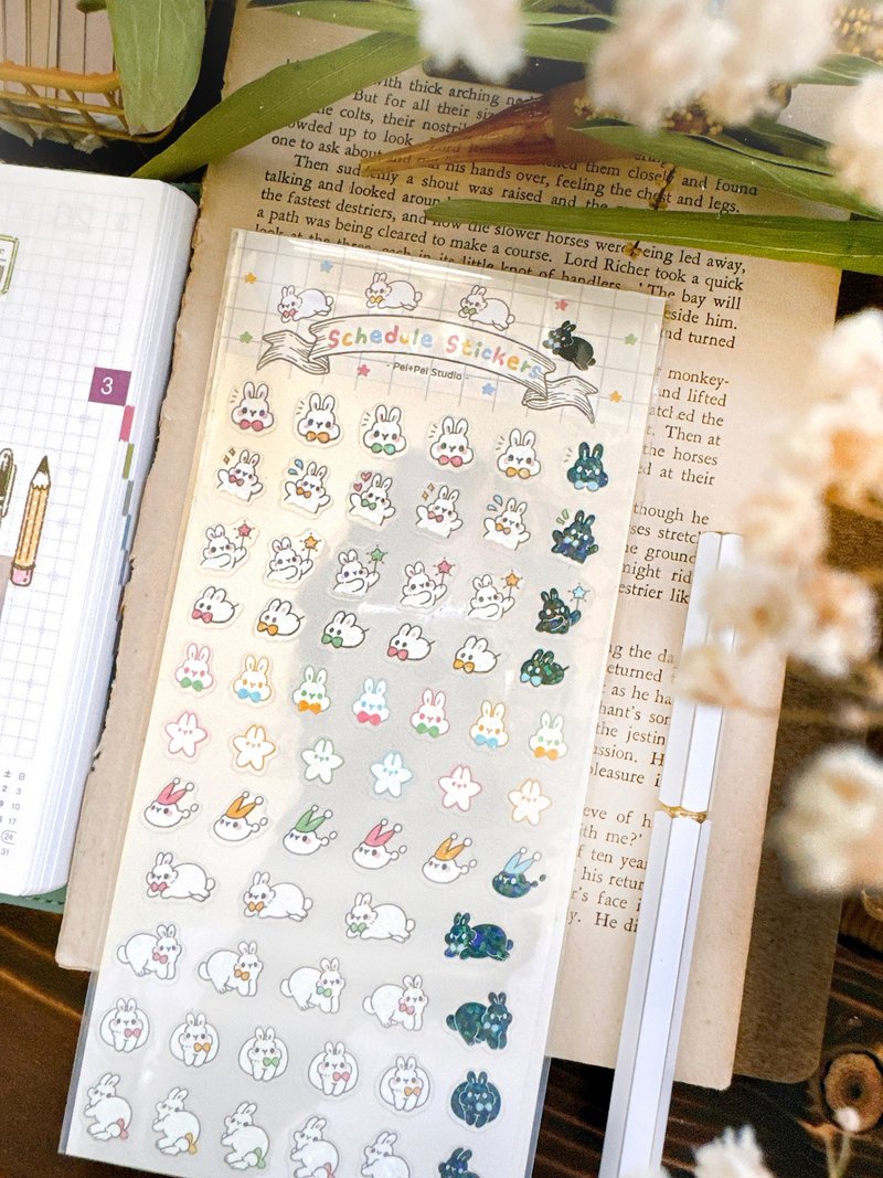 Bunny Sparkle-Handbook Stickers - สติกเกอร์ - พลาสติก สีใส