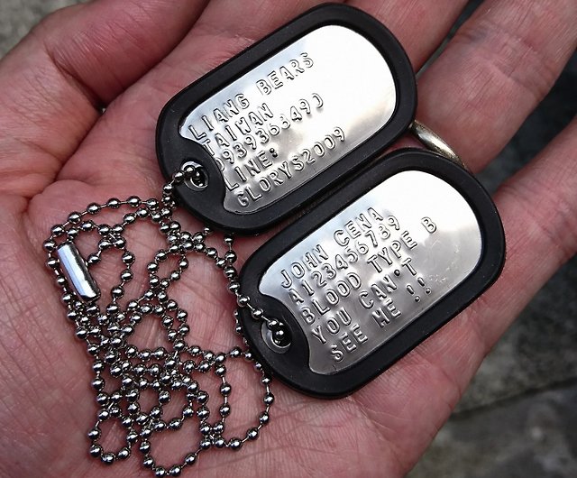 U.S. Army DogTag military status plate necklace/can be customized with  English words - Shop GLORYDAYS® LEATHER GOODS Necklaces - Pinkoi