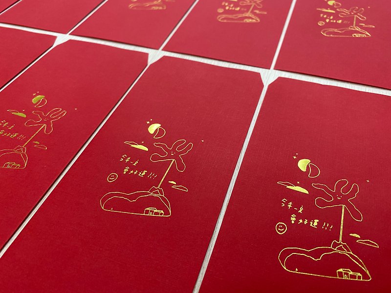 daydreamer red envelope bag/set of 5 sheets/will definitely be good luck this year - ถุงอั่งเปา/ตุ้ยเลี้ยง - กระดาษ สีแดง
