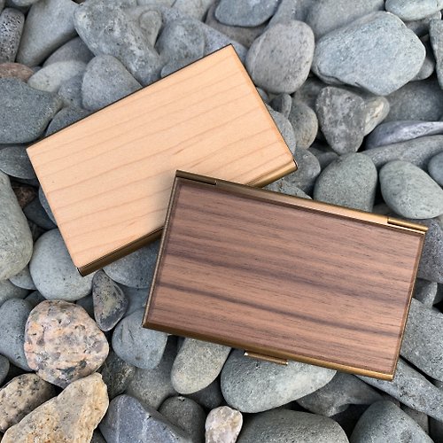 原木主意 個人訂製 客製化 木製 實木 胡桃木 楓木 卡片盒 雕刻 名字 禮物