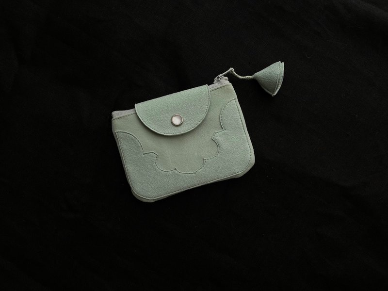 temple coin purse ( opal green ) - 零錢包/小錢包 - 聚酯纖維 綠色