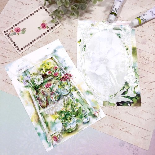 Lilly Bloom 水彩明信片/心意卡【花梯庭園】