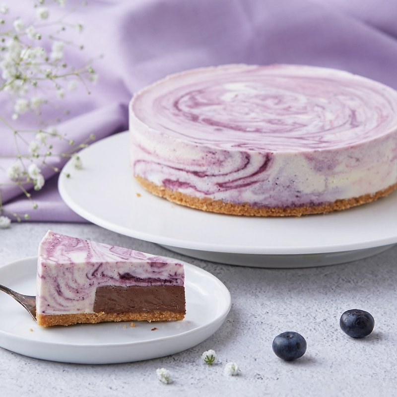 【La Fruta】Faffna Chocolate Marble Double Cheese/6" - Cake & Desserts - Fresh Ingredients Purple