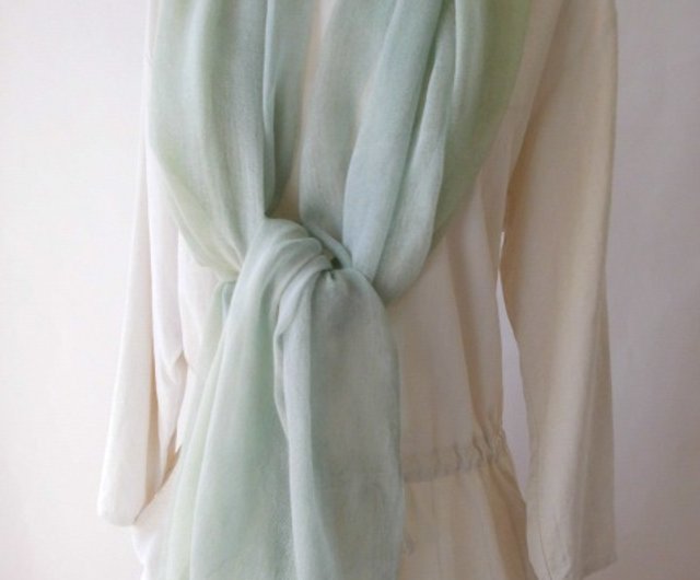 草木染め（クチナシブルー×キハダ)妖精のようなブルー♪薄手コットン