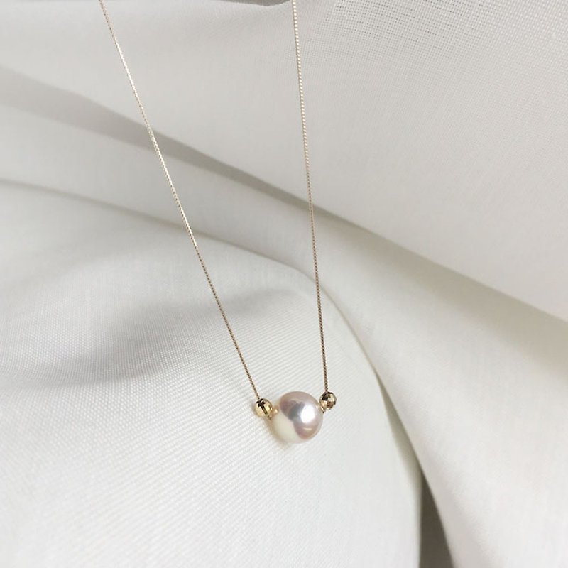 K10YG Akoya Pearl Necklace - Necklaces - Pearl 