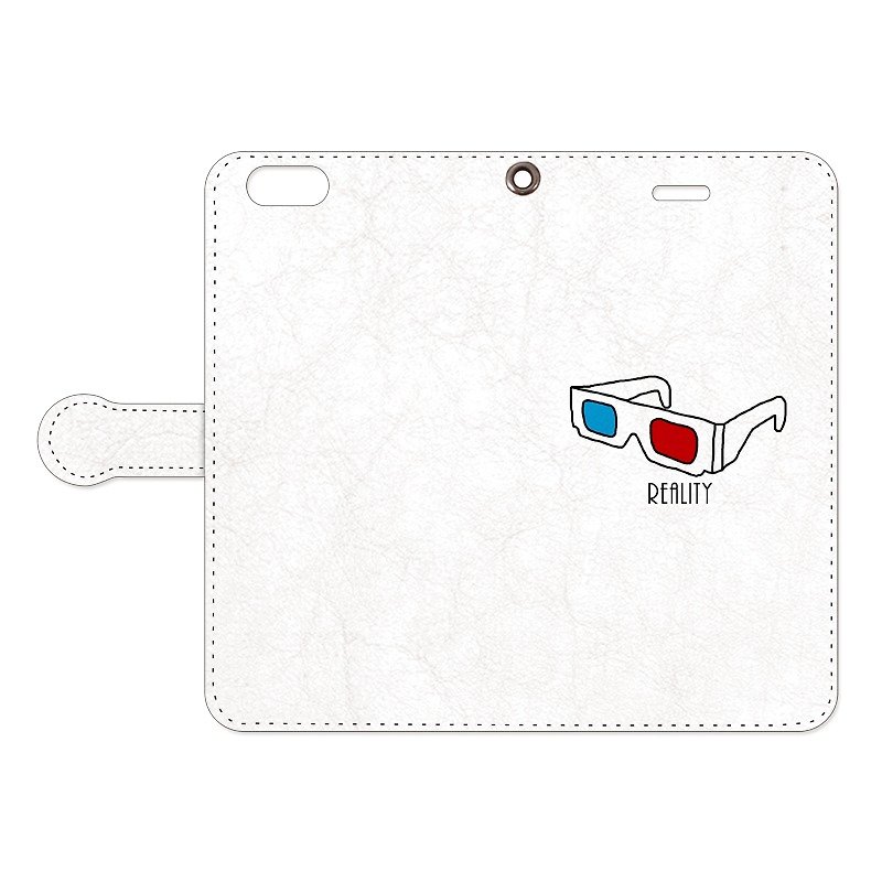 [Notebook type iPhone case] Reality - Phone Cases - Genuine Leather White
