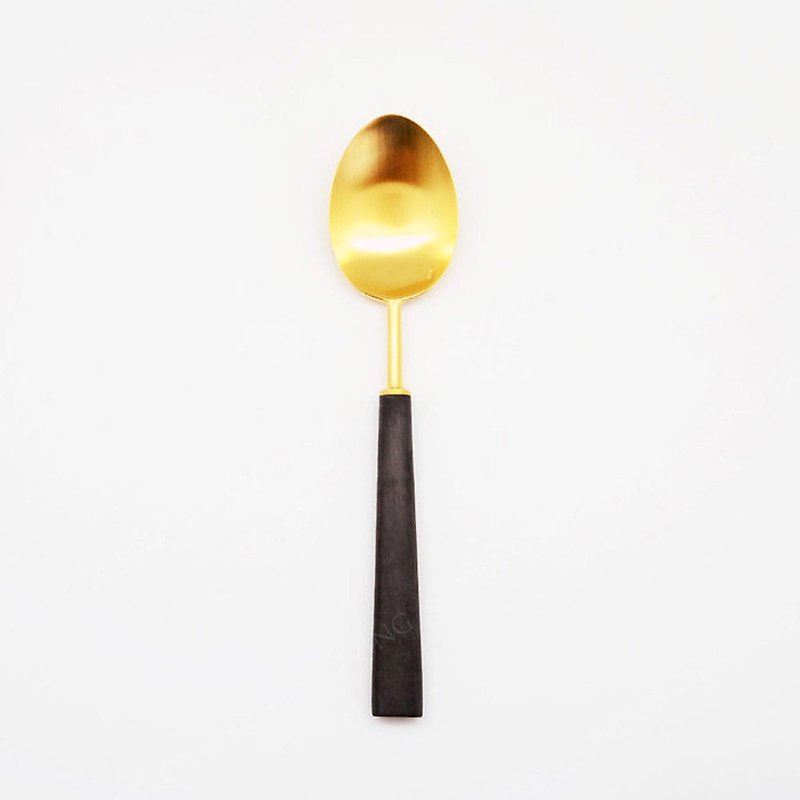 | Cutipol | EBONY Matte Gold 20.6CM Table Spoon - Cutlery & Flatware - Stainless Steel Gold
