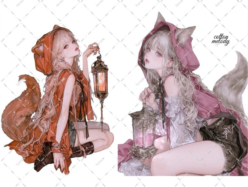 original sticker no.6835 人物ステッカー オリジナルステッカー 人物ステッカー 女の子ステッカー オリジナル人物ステッカー - 貼紙 - 紙 