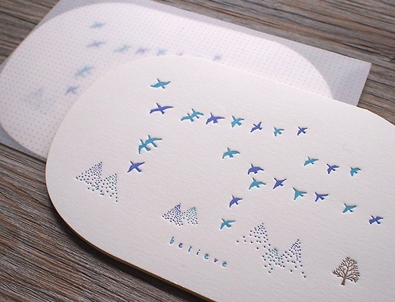 Believe-Letterpress Card - Cards & Postcards - Paper Blue