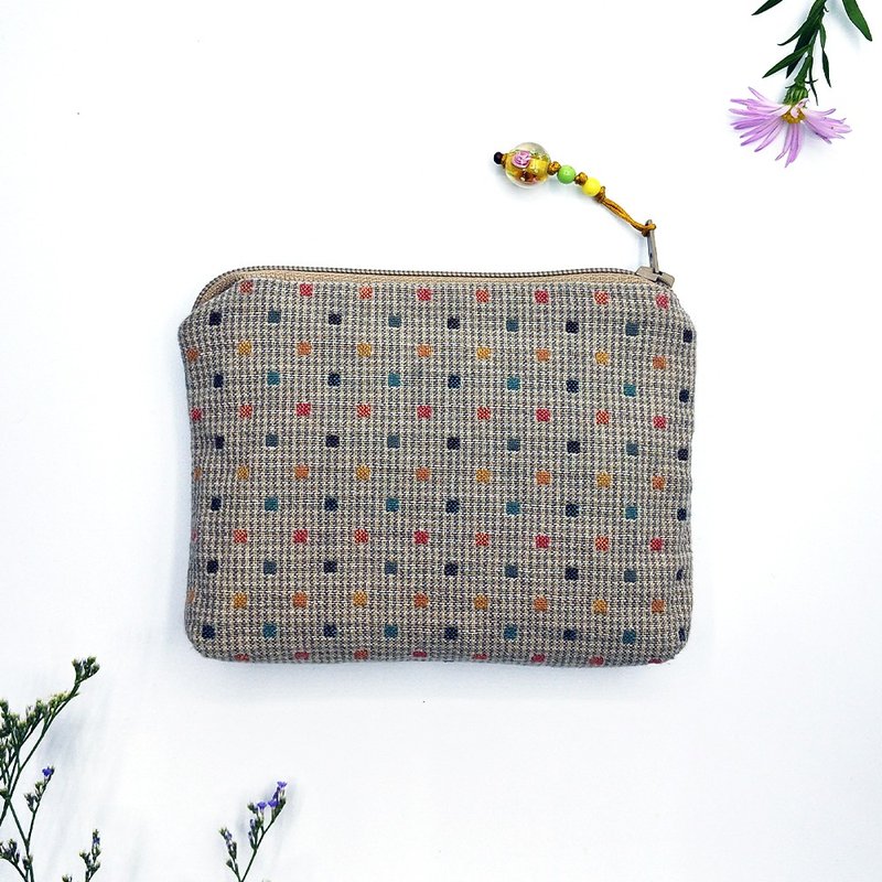 Dot colorful money bag - กระเป๋าแมสเซนเจอร์ - ผ้าฝ้าย/ผ้าลินิน หลากหลายสี