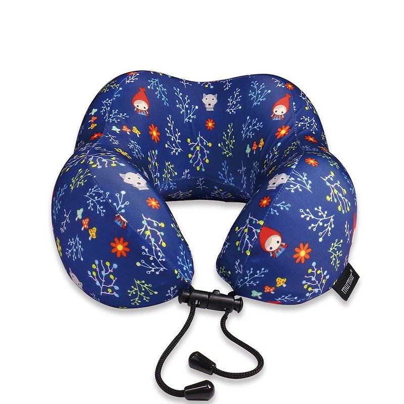 聚酯纖維 頸枕/旅行枕 藍色 - murmur旅行頸枕-小紅帽 藍 | U型護頸枕推薦(附收納袋)