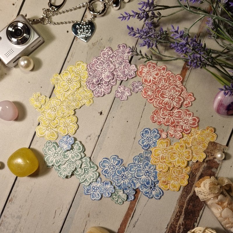 草花2-顏色 - 貼紙 - 紙 