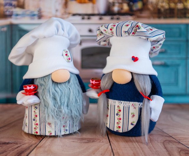 BeHeSo Kitchen Chef Gnome Plush - Valentine's Day Gnomes Dolls Handmade  Plush Coffee Gnomes Collection Gifts - Cooking Gnome Stuffed Toys Knomes  for