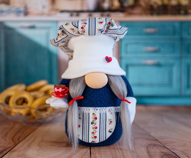 BeHeSo Kitchen Chef Gnome Plush - Valentine's Day Gnomes Dolls Handmade  Plush Coffee Gnomes Collection Gifts - Cooking Gnome Stuffed Toys Knomes  for