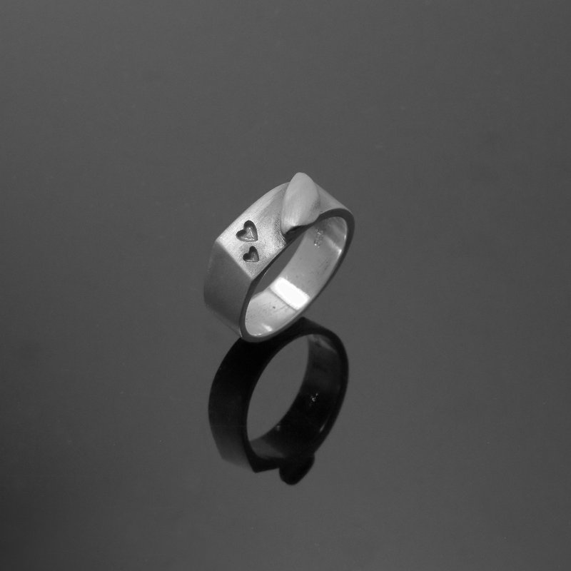 Lover Series / Folding Love Ring (Female) / 925 Silver - แหวนคู่ - วัสดุอื่นๆ สีเงิน