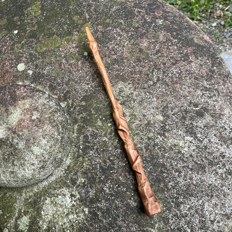 我製杖　魔杖　豁甯　手工魔杖　手工法杖 - 擺飾/家飾品 - 木頭 黃色