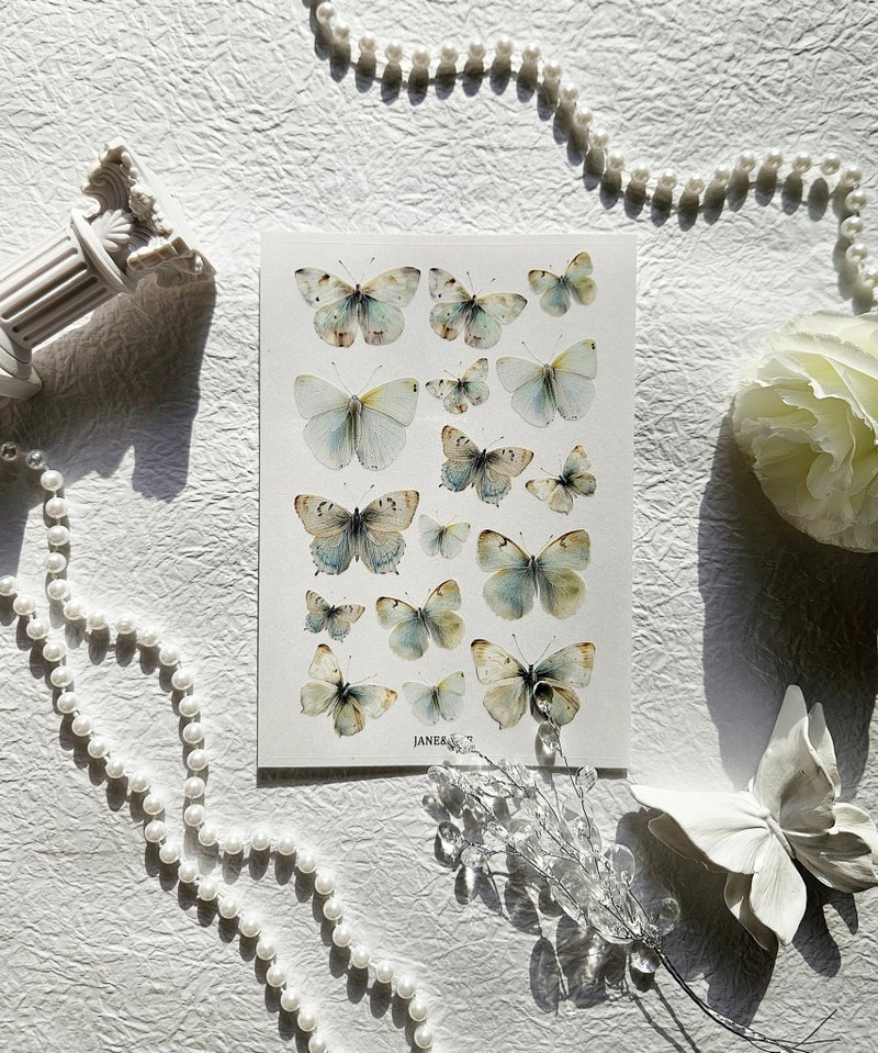 Pure Butterfly Sticker - Stickers - Other Materials White