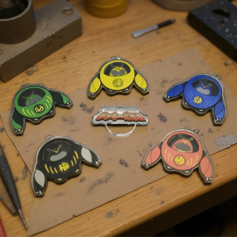 【Lucky Daruma】戰隊幸運掛件 - 吊飾/掛飾 - 壓克力 紅色