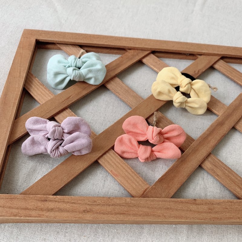 島森家 / 嬰幼兒髮圈 / 圈圈島蝴蝶結髮圈 - 嬰兒手鍊/飾品 - 棉．麻 多色