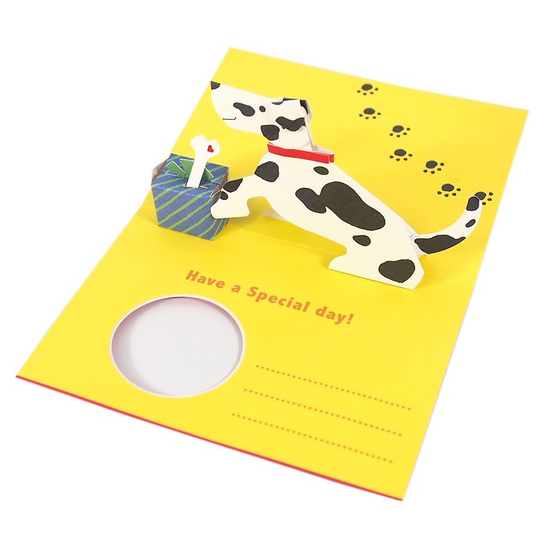Dogs give you the most beloved bone gift [Hallmark-JP Pop-up Card Birthday Wishes] - Cards & Postcards - Paper Multicolor