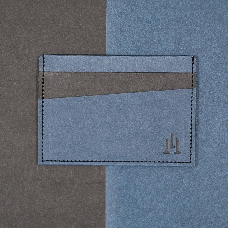 Full protection shielded induction card holder, quiet blue and black, 5 card layers are shielded, anti-theft, anti-swiping, anti-degaussing MIT - กระเป๋าสตางค์ - วัสดุอีโค 