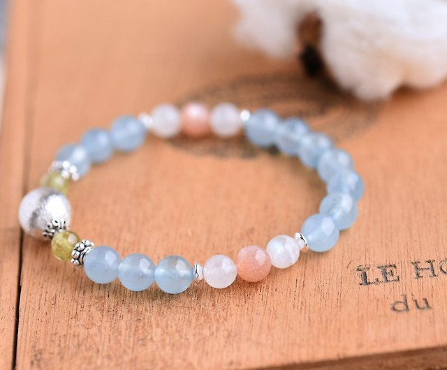 Details about   AQUAMARINE FINELY CUT SHINY GEMSTONE MAGNETIC CLASP WOMENS BRACELET LOW PRICED