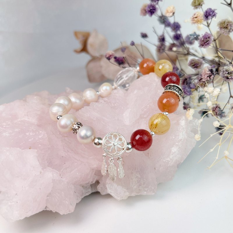 Fashionable Temperament/Successful Career-Dream Catcher Lucky Crystal Pearl Bracelet - สร้อยข้อมือ - ไข่มุก 