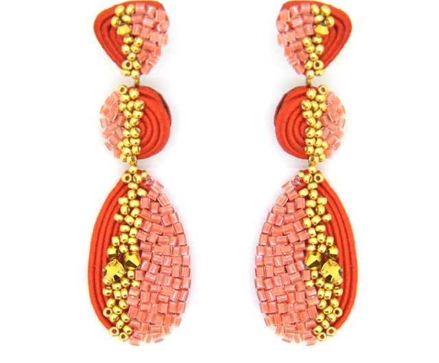 Fiolent earrings in orange colour - Shop Olga Sergeychuk jewelry Earrings &  Clip-ons - Pinkoi