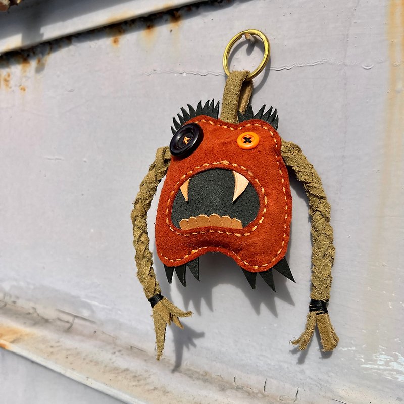 Leather handmade monster series---Wala - Charms - Genuine Leather Red