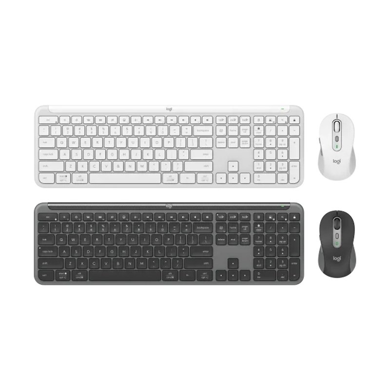 MK950 Wireless Slim and Silent Keyboard and Mouse Set (2 Colors) - Computer Accessories - Other Metals Black