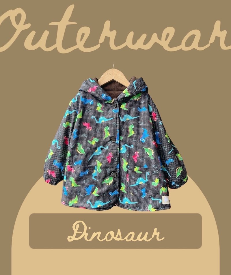 Naughty Little Dinosaur - Lotus Leaf Flying Sleeve Jacket - กระโปรง - ผ้าฝ้าย/ผ้าลินิน หลากหลายสี