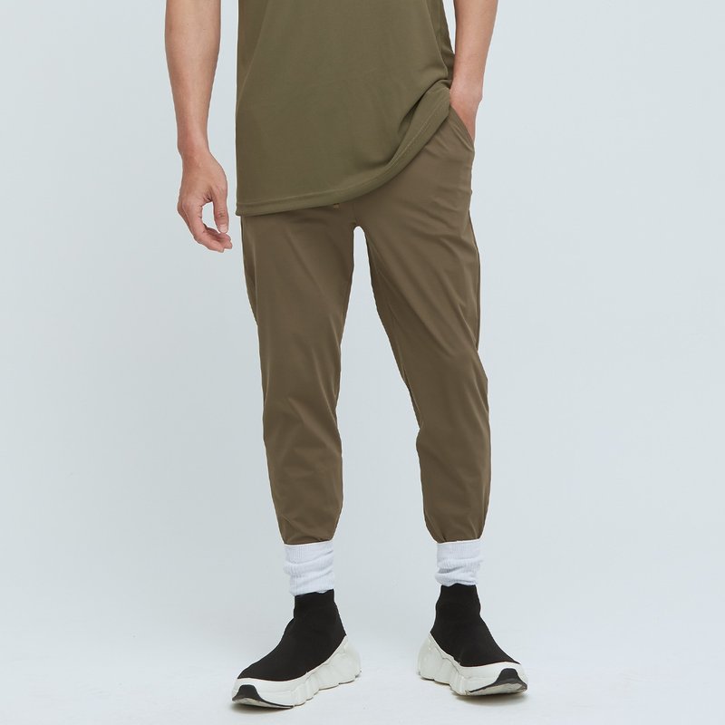 Ultracool-cool cropped trousers (unisex) - asphalt green - Men's Pants - Polyester Khaki