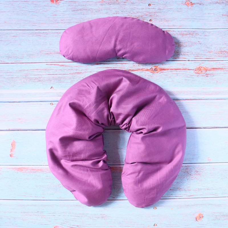 【紫戀】肩頸用草本熱敷墊  溫敷舒眠眼罩 微波加熱 舒緩肩頸痠痛 - 其他 - 棉．麻 