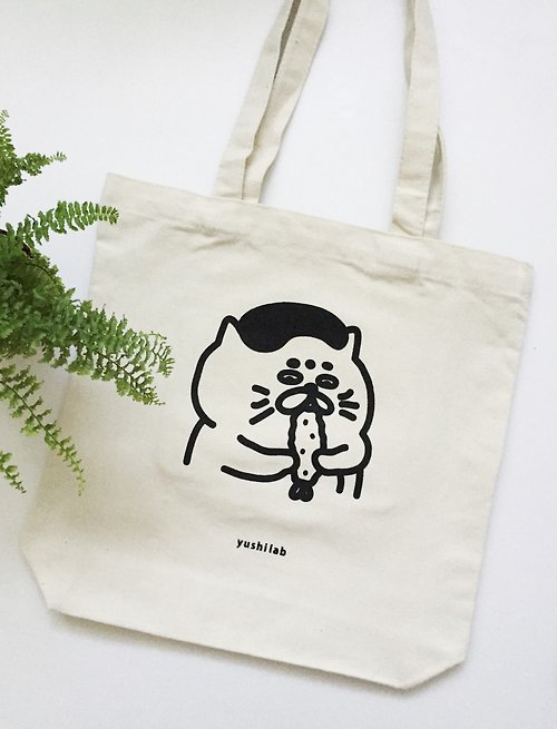 M-type dark bag canvas bag - Shrimp Goro / handmade silk screen - Shop ...