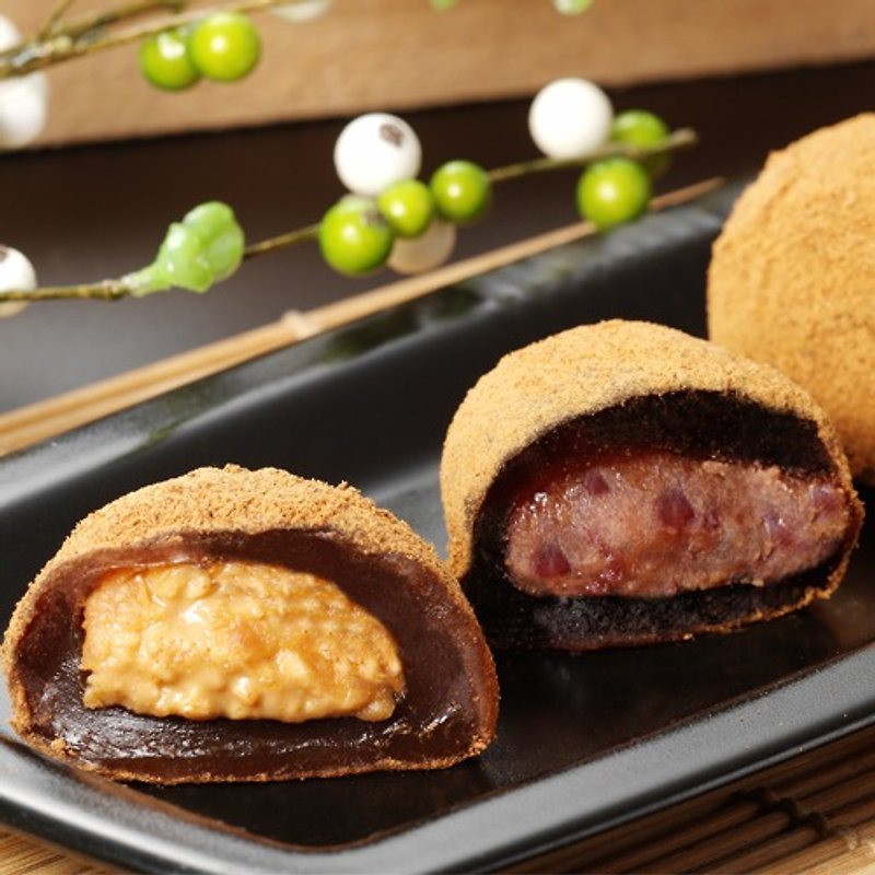 Aibo Suo [Japanese Brown Sugar Mochi x8 (Comprehensive Flavor)] Mid-Autumn Festival Gift Box - Cake & Desserts - Fresh Ingredients Brown