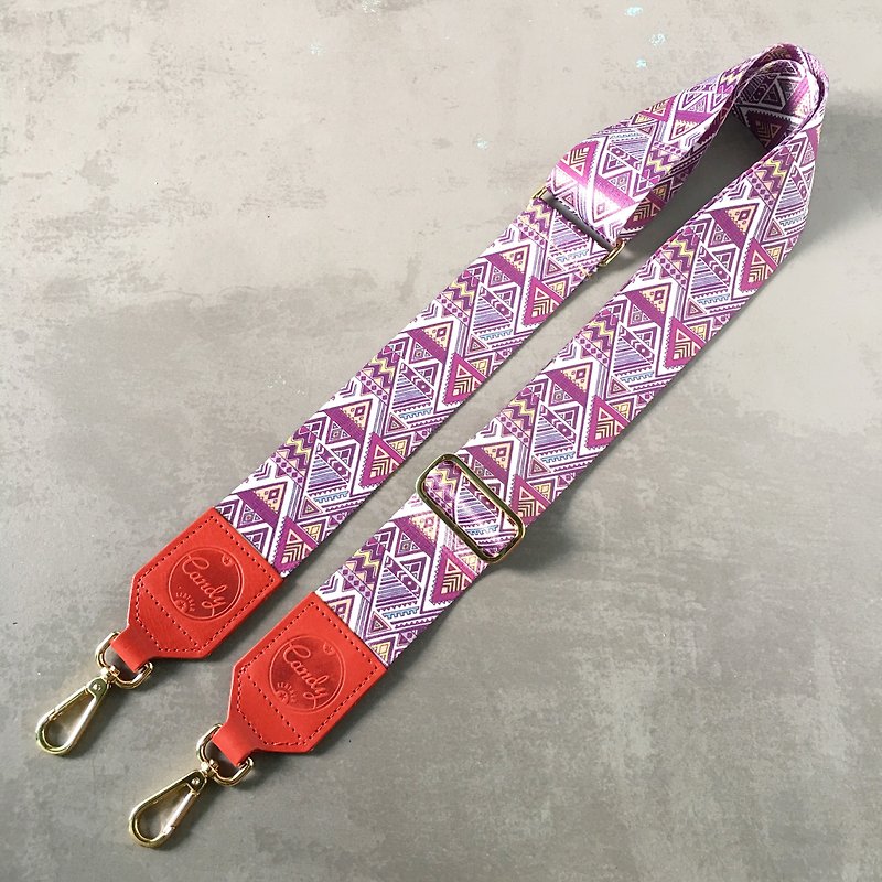 Candy Leather Bag Strap - Other - Cotton & Hemp Purple