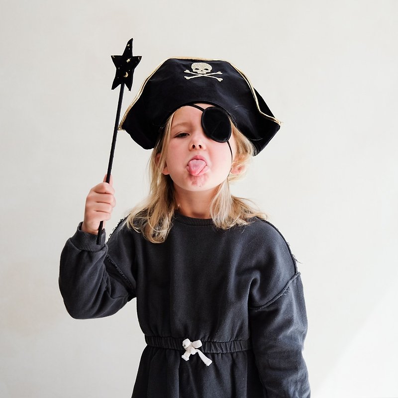 [Halloween Limited Edition] British Mimi & Lula AW22_ Drag Party-Pirate Hat & Blindfold - Baby Accessories - Polyester 