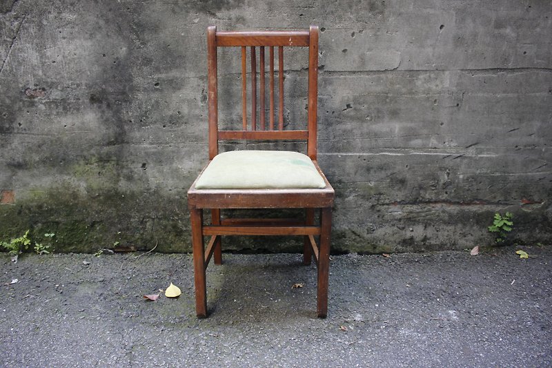 改造 新繃軍布木製單椅 - 椅子/沙發 - 木頭 咖啡色