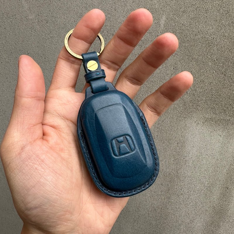 汽車鑰匙皮套 Honda 鑰匙皮套 HRV CRV City Odyssey Fit - 鑰匙圈/鑰匙包 - 真皮 咖啡色