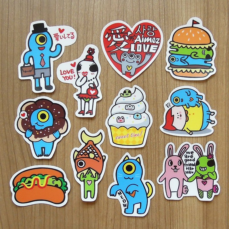 y planet_choose five stickers - Stickers - Paper Multicolor