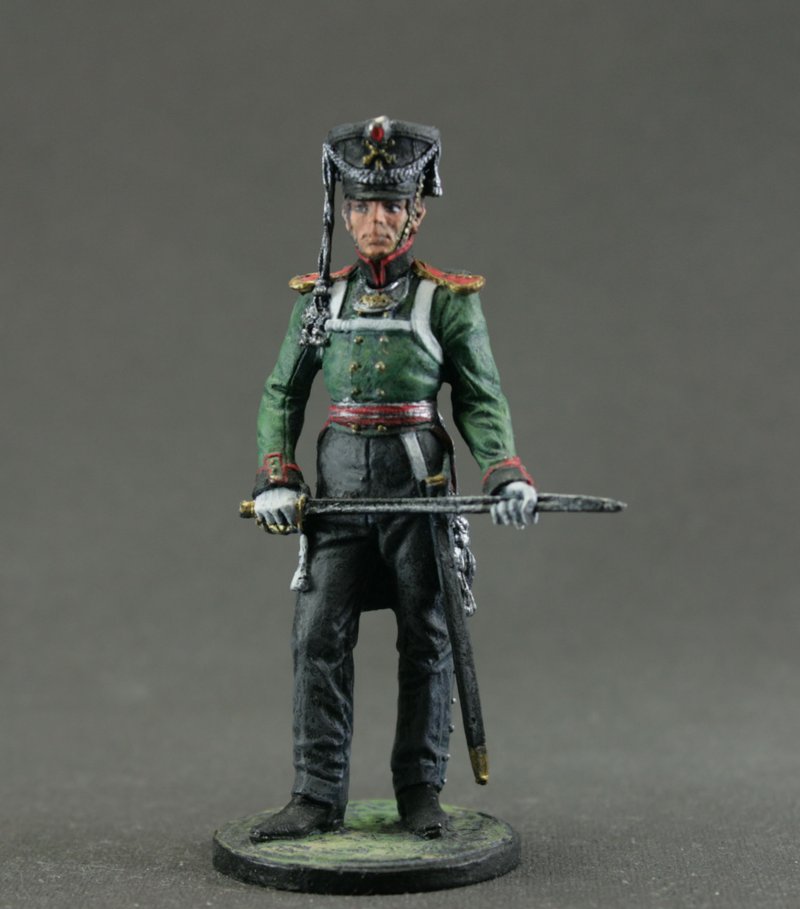 Statuette soldier Hand Painted miniature figurine 54 mm Home Decor Gift for Man - Stuffed Dolls & Figurines - Other Metals Green