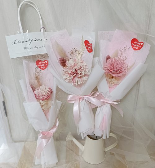 Kinki 手作Studio 母親節禮物 永生康乃馨乾燥花束 情人節生日畢業工商企業贈品課程