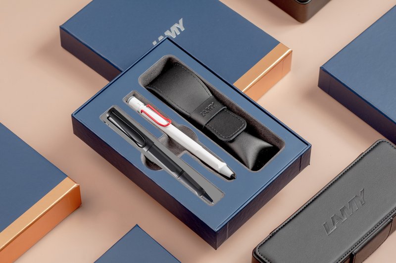 LAMY 雙入筆套禮盒  / safari  - 霧黑 鋼珠筆+紅白 自動鉛筆 - 鋼珠筆 - 塑膠 黑色