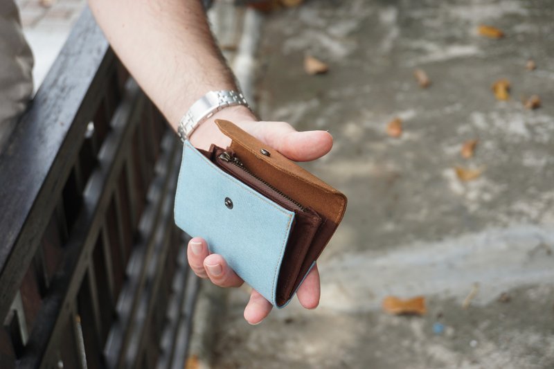 Man Wallet - Blue - birthday gift - Coin Purses - Cotton & Hemp Blue