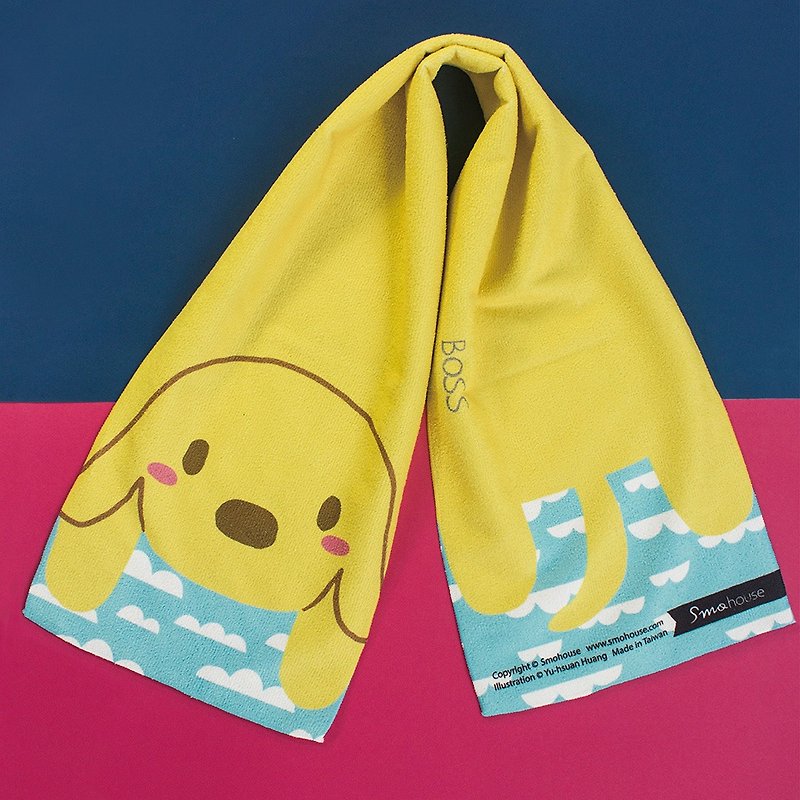 Illustrator Towel: Colorful World Series Dog Store Manager - ผ้าขนหนู - วัสดุอื่นๆ สีเหลือง