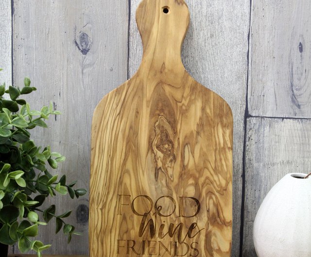 British Naturally Med olive wood irregular handle solid wood small chopping  board/dining board/display board - Shop sussliving Cookware - Pinkoi