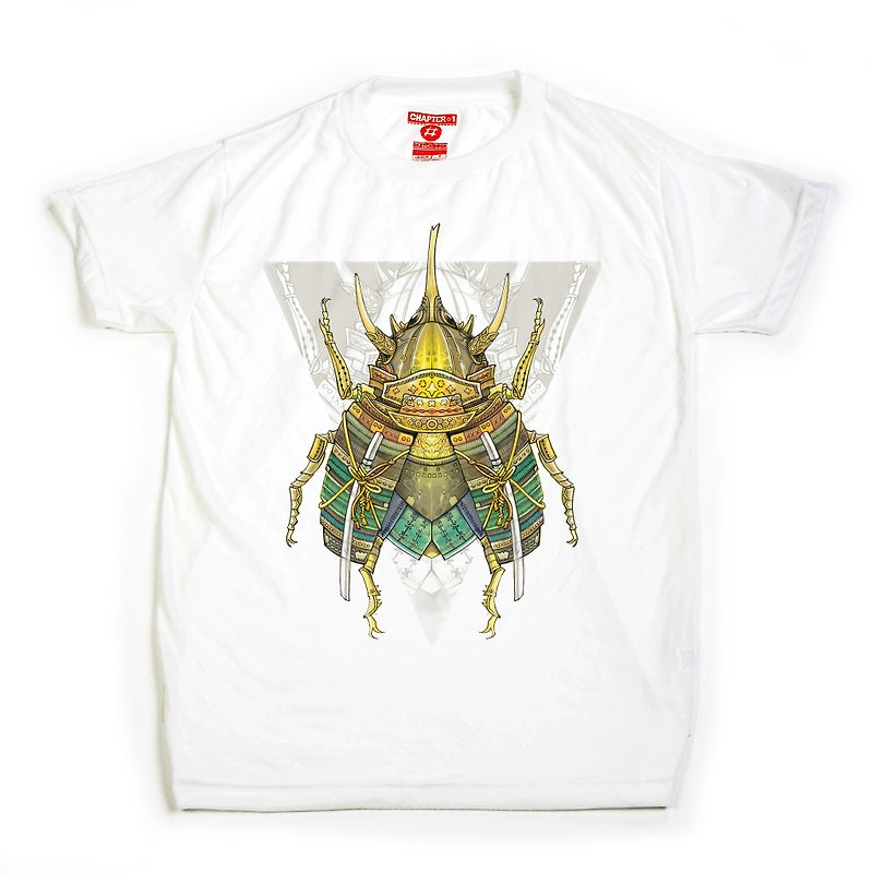 The beetle Kabuki Samurai Chapter One T-shirt - T 恤 - 棉．麻 白色