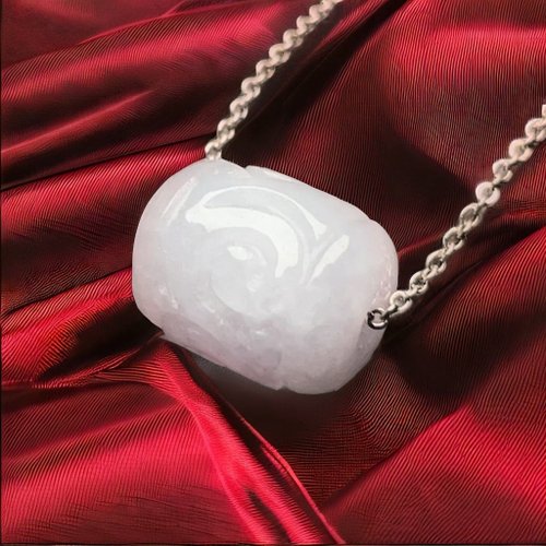 瓔珞珠寶盒 E.L.Jewelry Box 【萬事亨通】冰種翡翠雕花路路通項鍊| 天然緬甸玉翡翠A貨 | 送禮